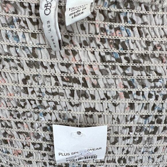 NWT Cato Womens Off The Shoulder Animal Print Peplum Blouse Top Size 18/20 - Picture 6 of 7